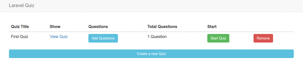 laravel-quiz-home